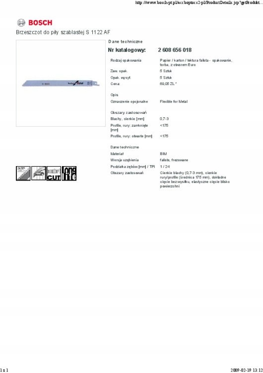 BRZESZCZOT DO PIŁY SZABLASTEJ S1122AF 5SZT.