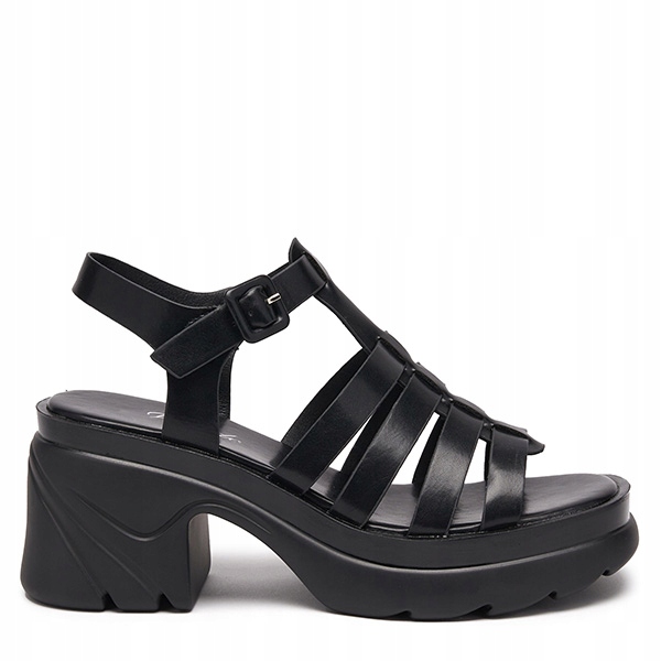 

0-25 Czarne Sandały Damskie Na Słupku Agraves 36