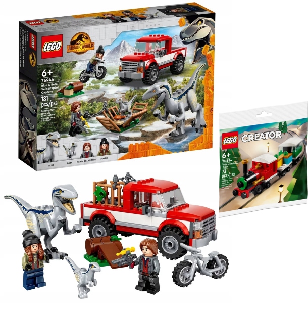 Lego Jurský svět: Zajetí Velociraptora Dárek Blue and Beta 76946