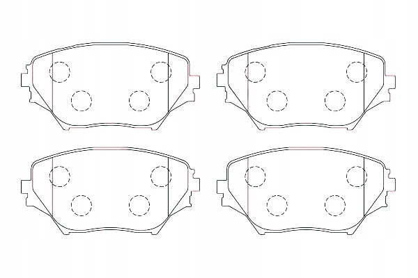 KLOCKI HAMULCOWE TOYOTA PRZÓD RAV4 BRECK Strona zabudowy przód