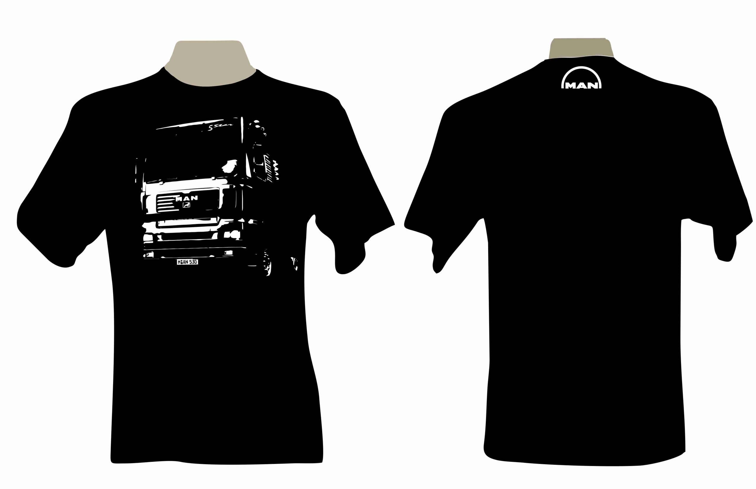 KOSZULKA T-shirt z nadrukiem fana MAN truck TGA Marka Fruit of the Loom