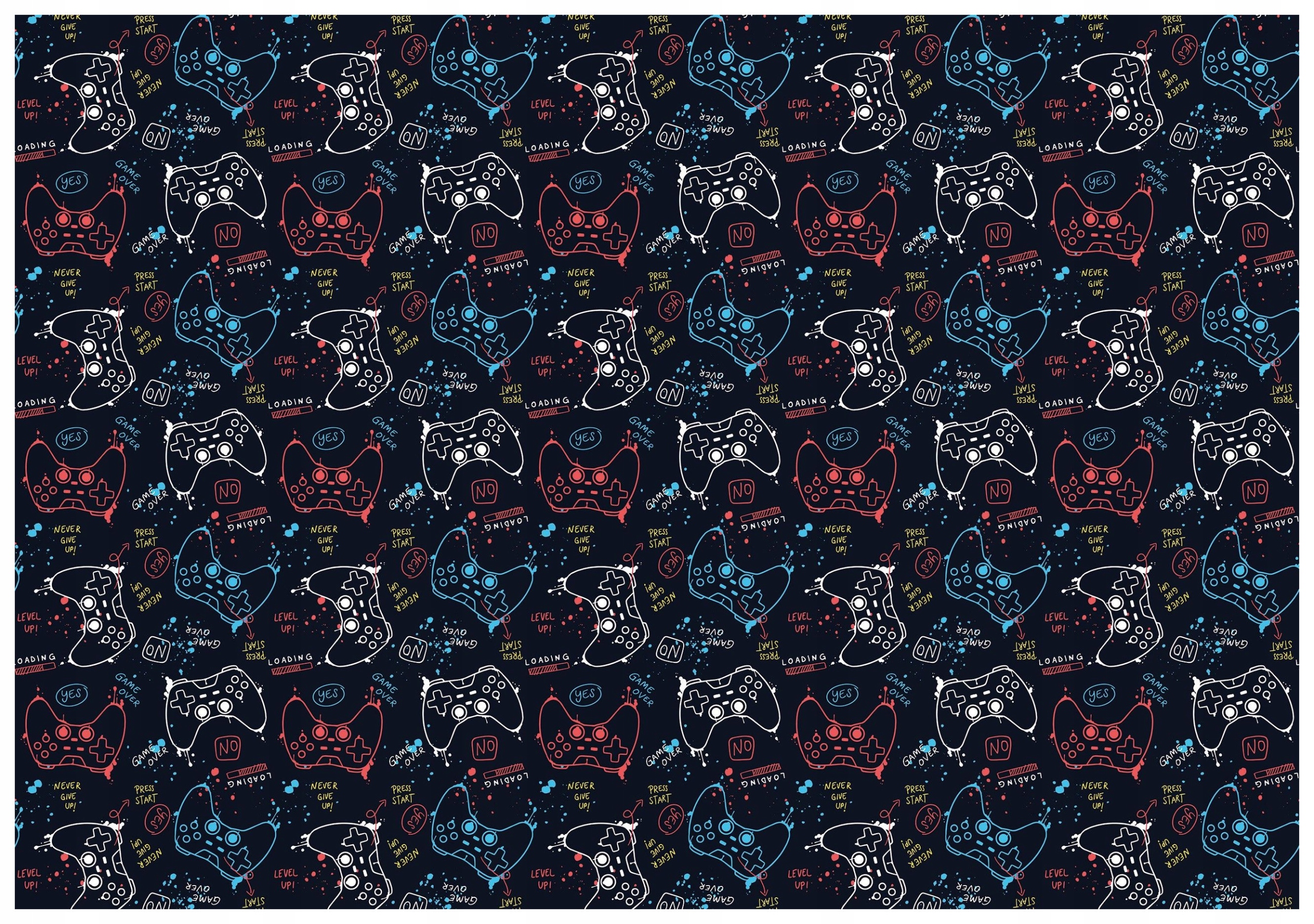 Fototapeta Retro herní ovladače červená modrá bílá 416x254 lepidlo