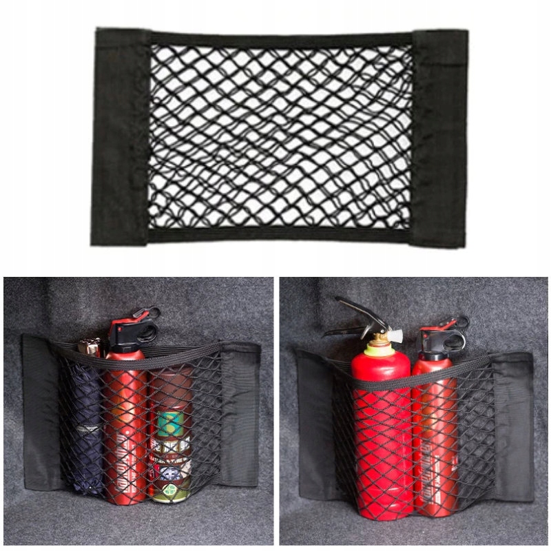 SIATKA KIESZEŃ BAGAŻNIKA AUTA ORGANIZER RZEP 40X35