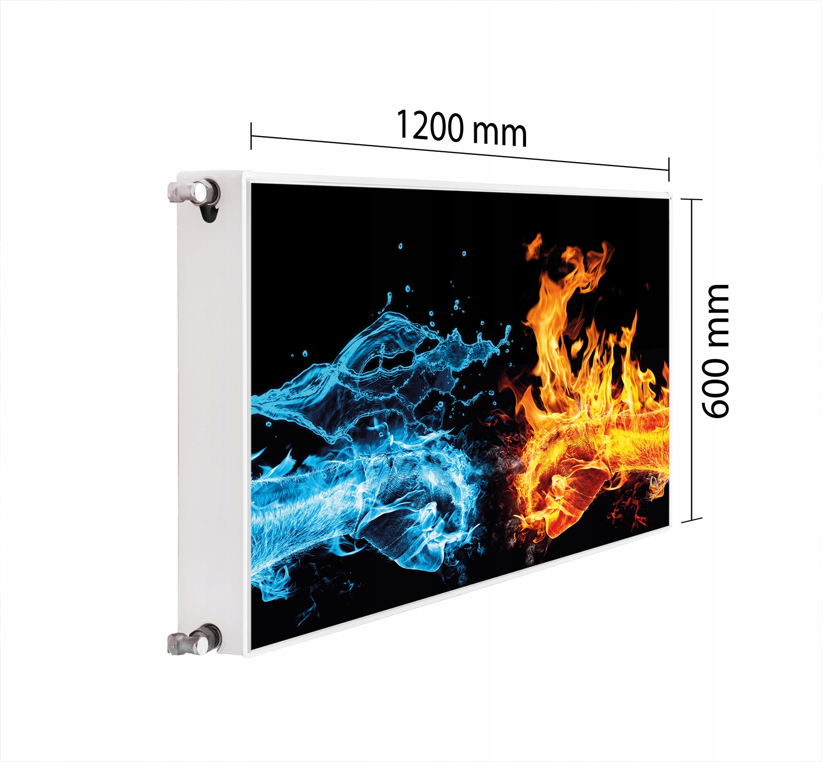 Maskovač Kryt Radiátoru 120x60 Oheň Podložka Magnet