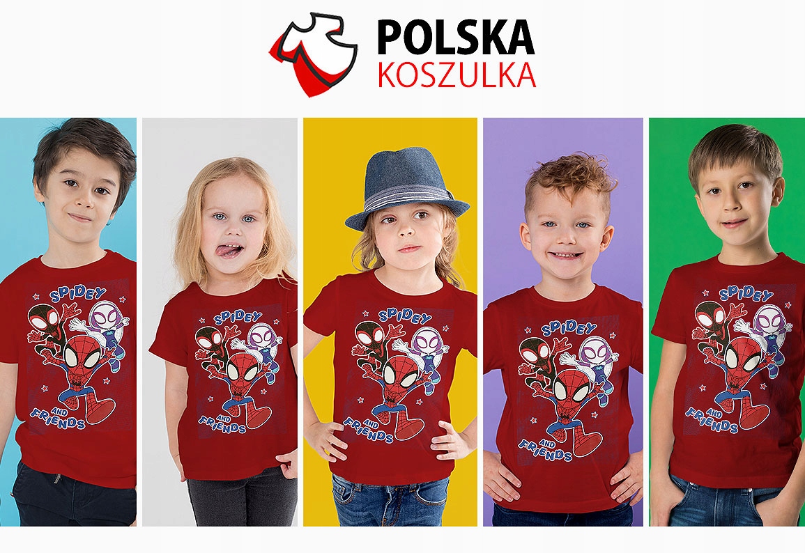 KOSZULKA DZIECIĘCA T-SHIRT DLA DZIECKA SPIDEY I SUPER-KUMPLE 128 JAKOŚĆ Liczba sztuk w ofercie 1 szt.