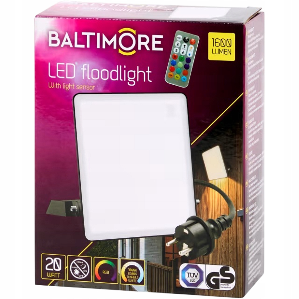 Halogenová lampa Reflektor baltimore 1600 Lumenů 20W Bílá Studená