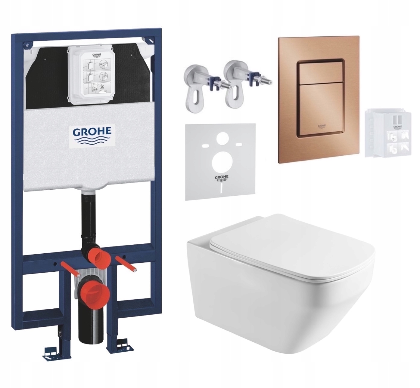7v1 Wc Sada, Stelaz Grohe Slim Wc Miska Tornado Imprese Tlačidlo