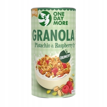 Levně 6x 400g One Day More granola Pistácie & Malina Karton