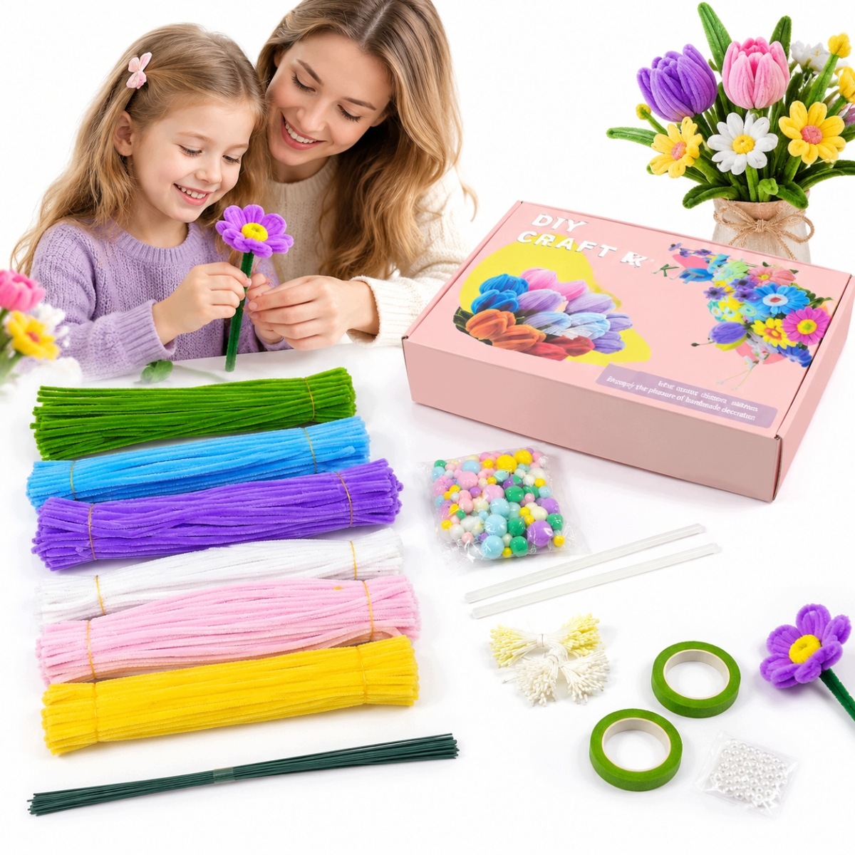 Kreativní Drátky Floristické 500KS Dráty Na Květiny+příslušenství