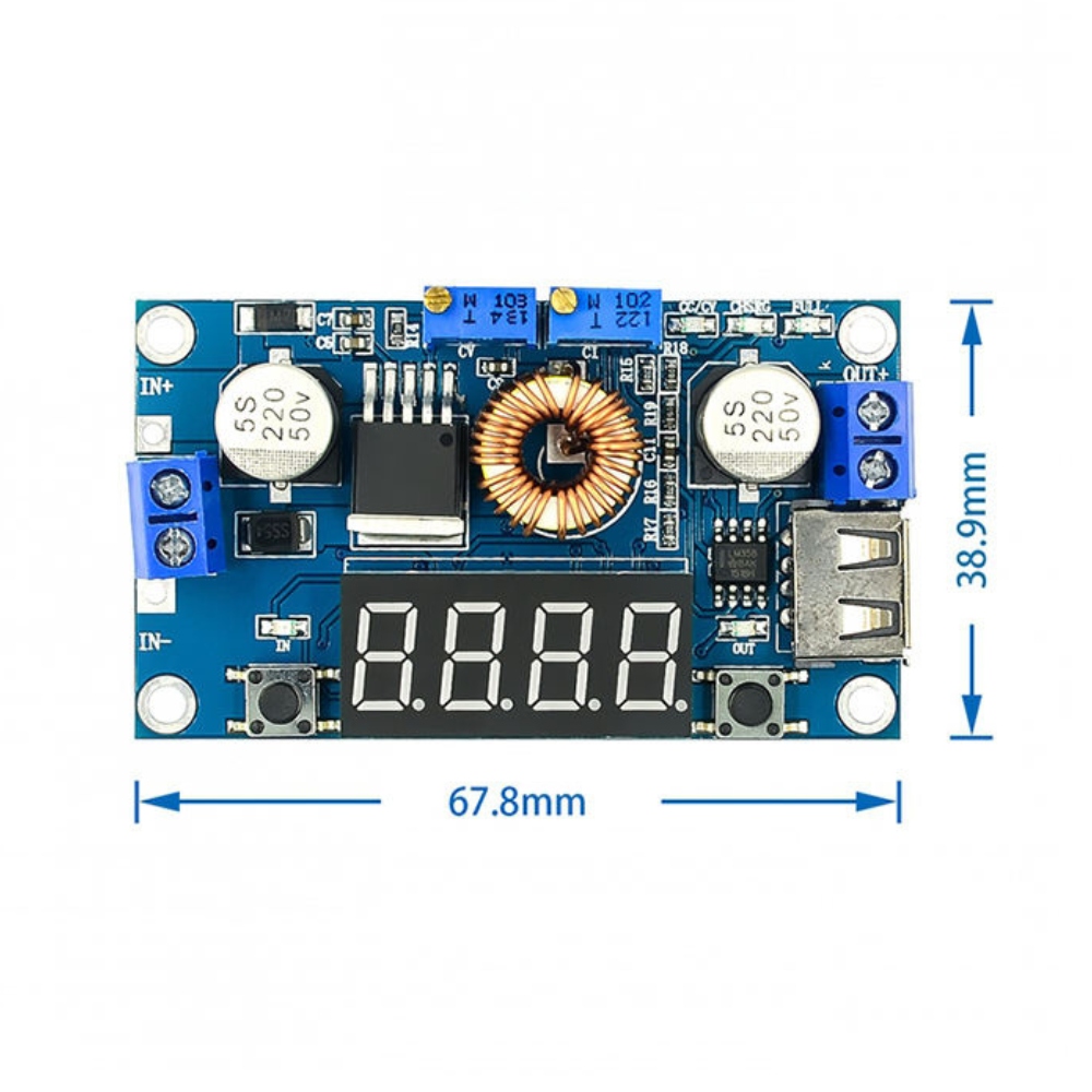 Przetwornica XL4015 step-down DC-DC 5.5-36V 5A 5w1 Model XL4015
