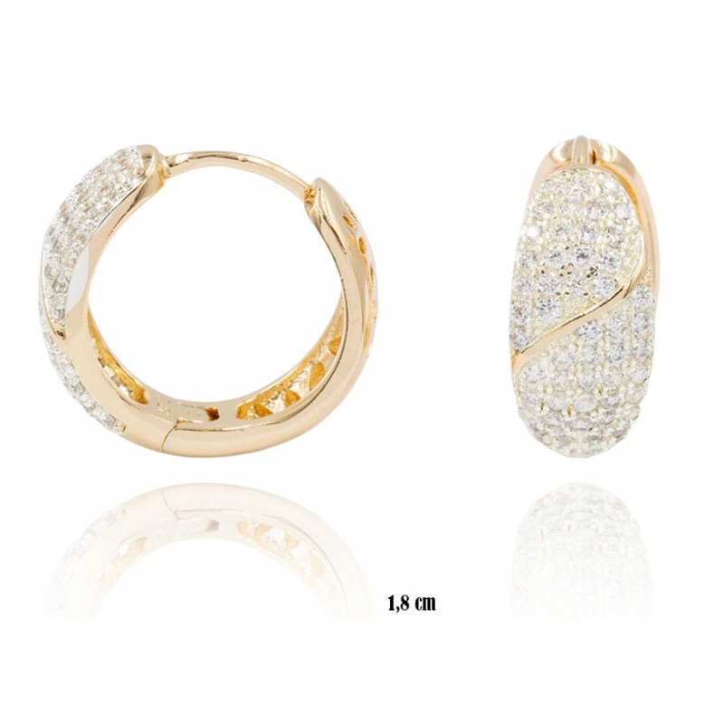 Kolczyki Xuping pozłacane 18k