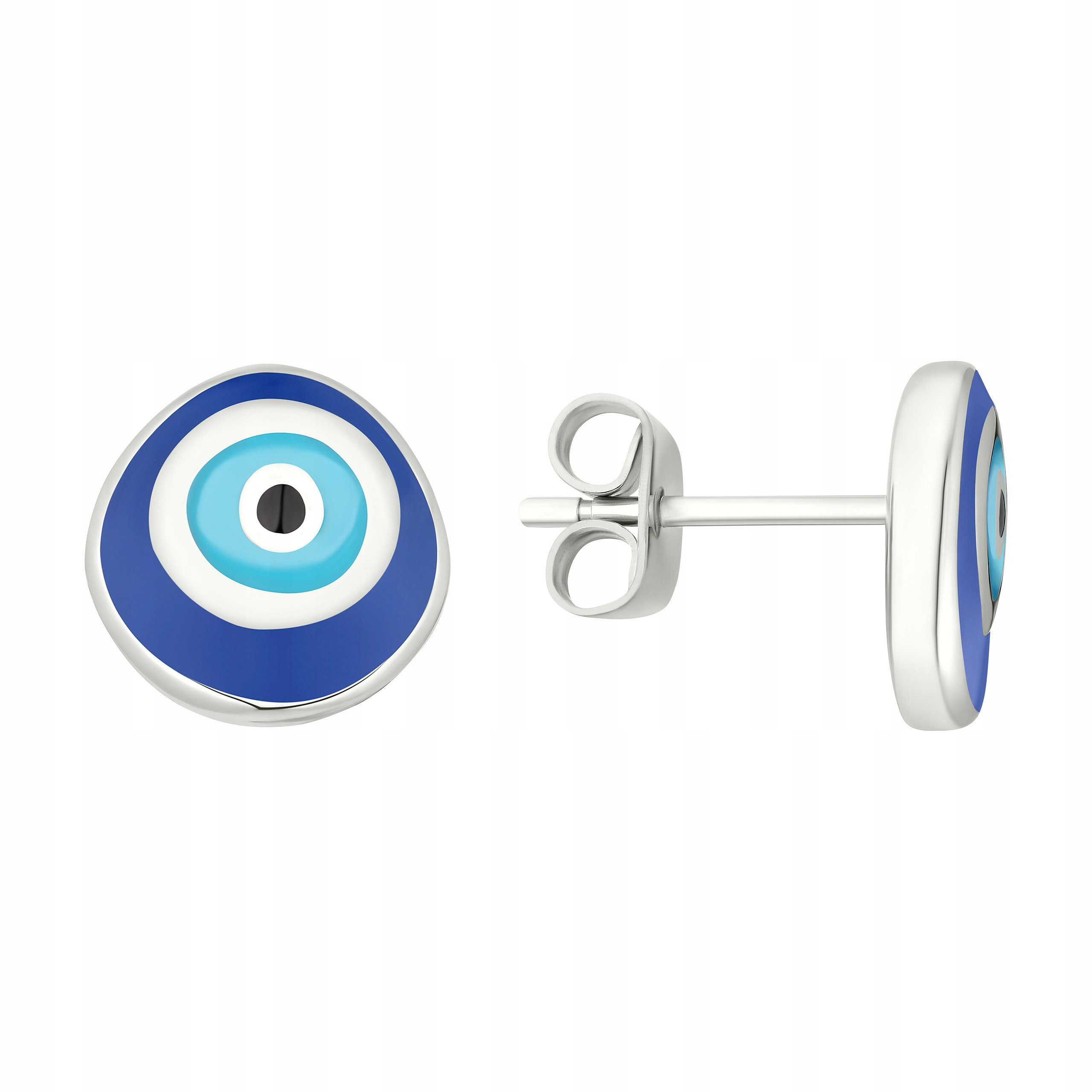 Náušnice Oko proroka Fatimy Ocel Chirurgické kolečko Tužky Modré