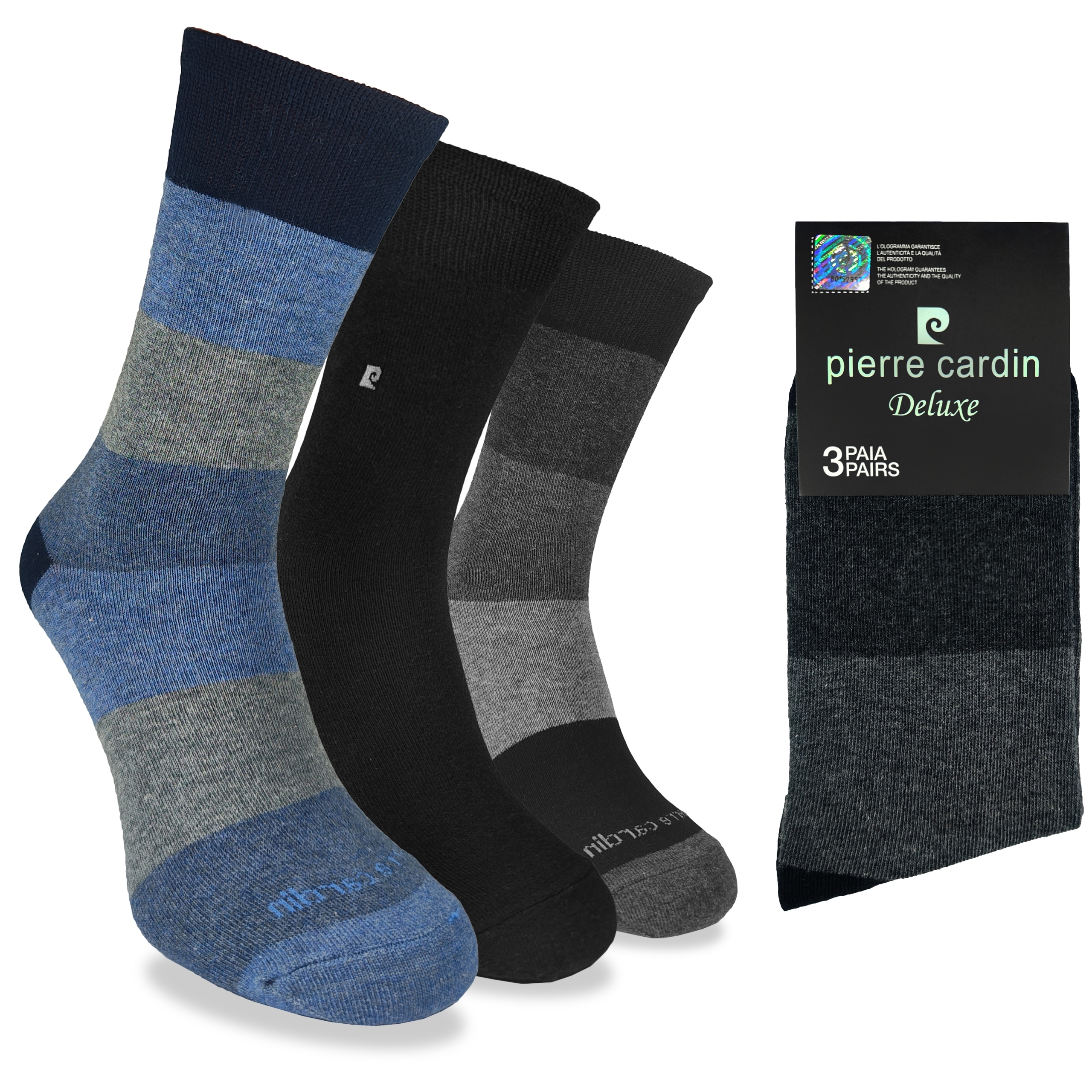 Pierre Cardin pánské ponožky Oblekové dlouhé 3-BALENÍ 39-42