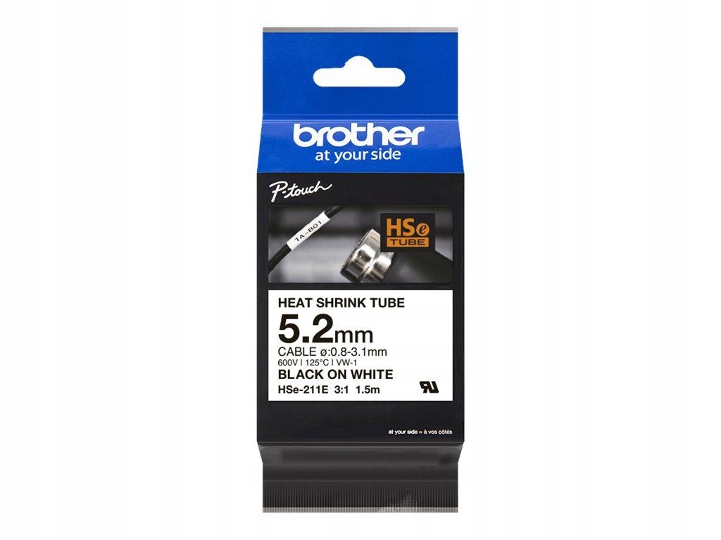 Brother HSE211E taśma do drukarek Czarny