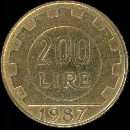 Włochy 200 lirów 1987 Italia
