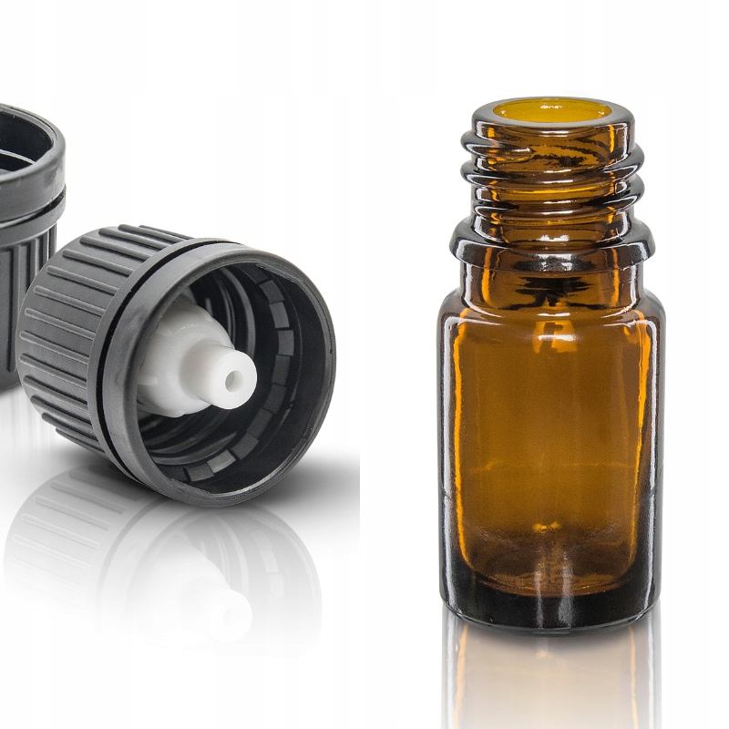 

Butelka szklana 5ml z kroplomierzem czarnym (k)