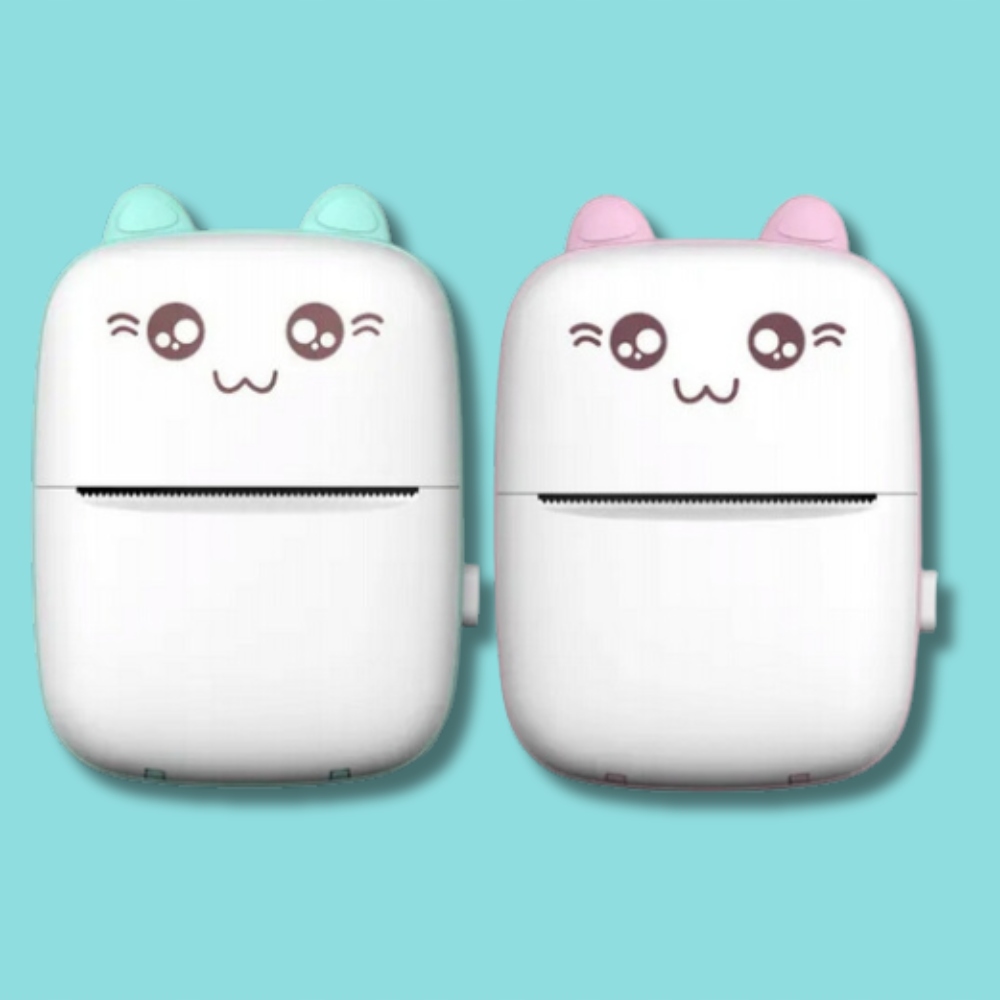 DRUKUŚ MINI DRUKARKA ETYKIET TERMICZNA PRZENOŚNA + 11 ROLEK Kod producenta MINI Drukarka Termiczna Drukuś z Blutooth