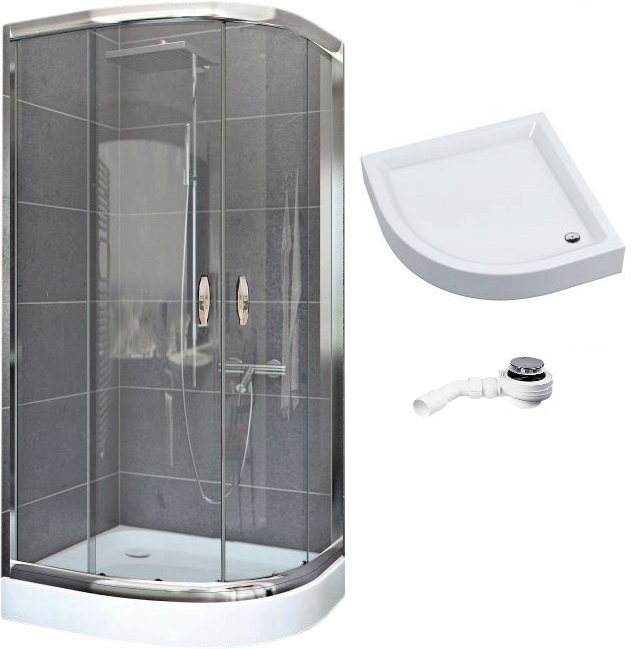 KABINA PRYSZNICOWA 90x90 POWŁOKA BRODZIK wys. 16cm