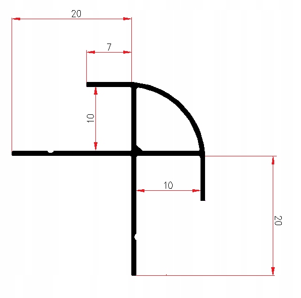 Profil narożny zewnętrzny srebrny Aluminiowy 260cm Marka VELL