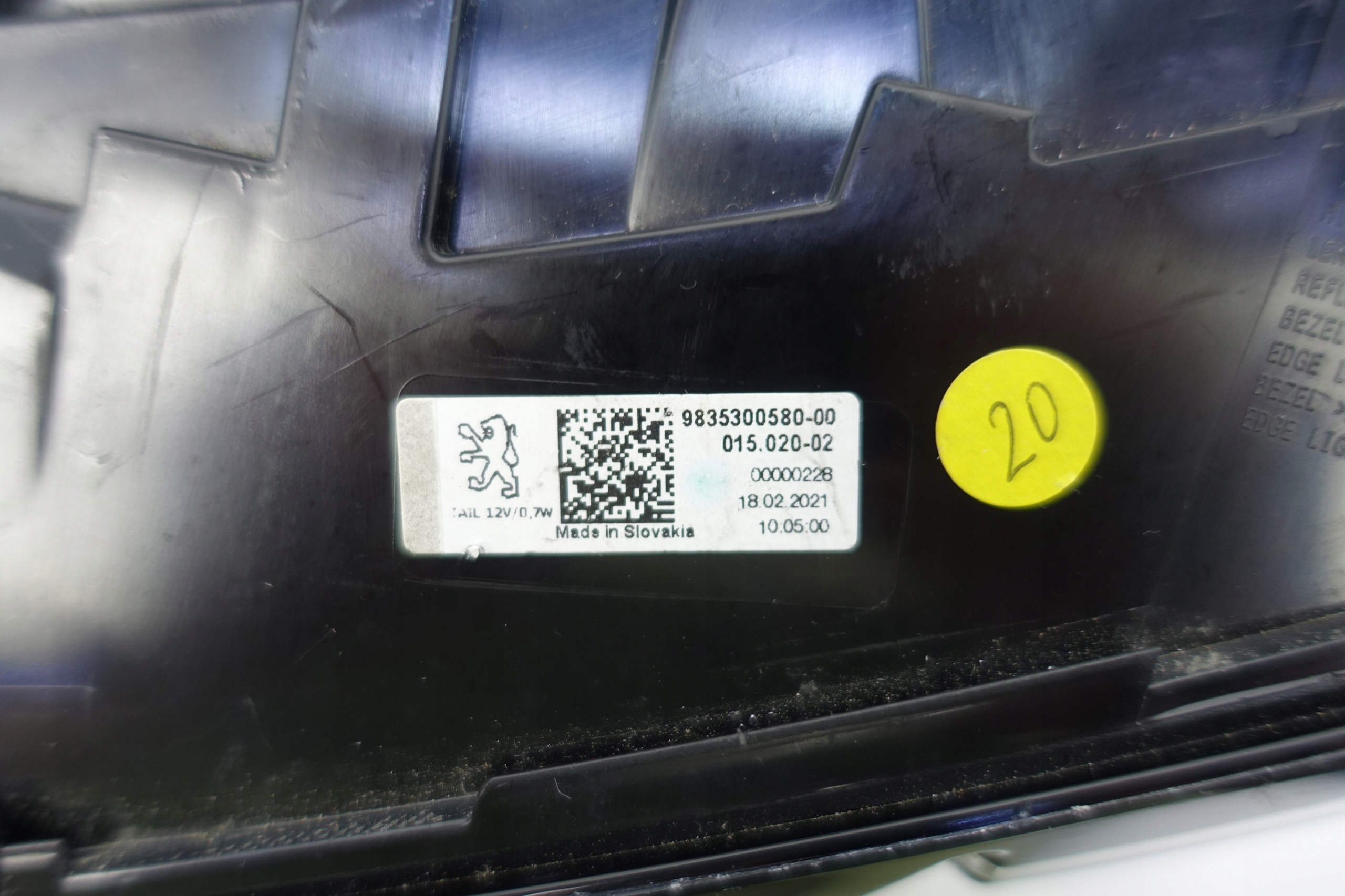 light right rear part right rear PEUGEOT 308 III 2022