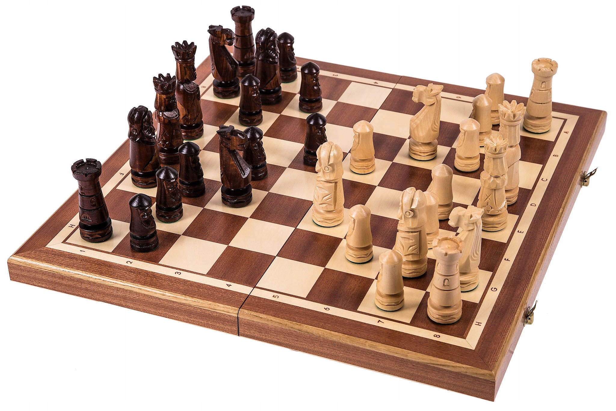 SQUARE - Szachy drewniane Rzeźbione ZAMKOWE XL Lux Rodzaj szachy drewniane rzeźbione