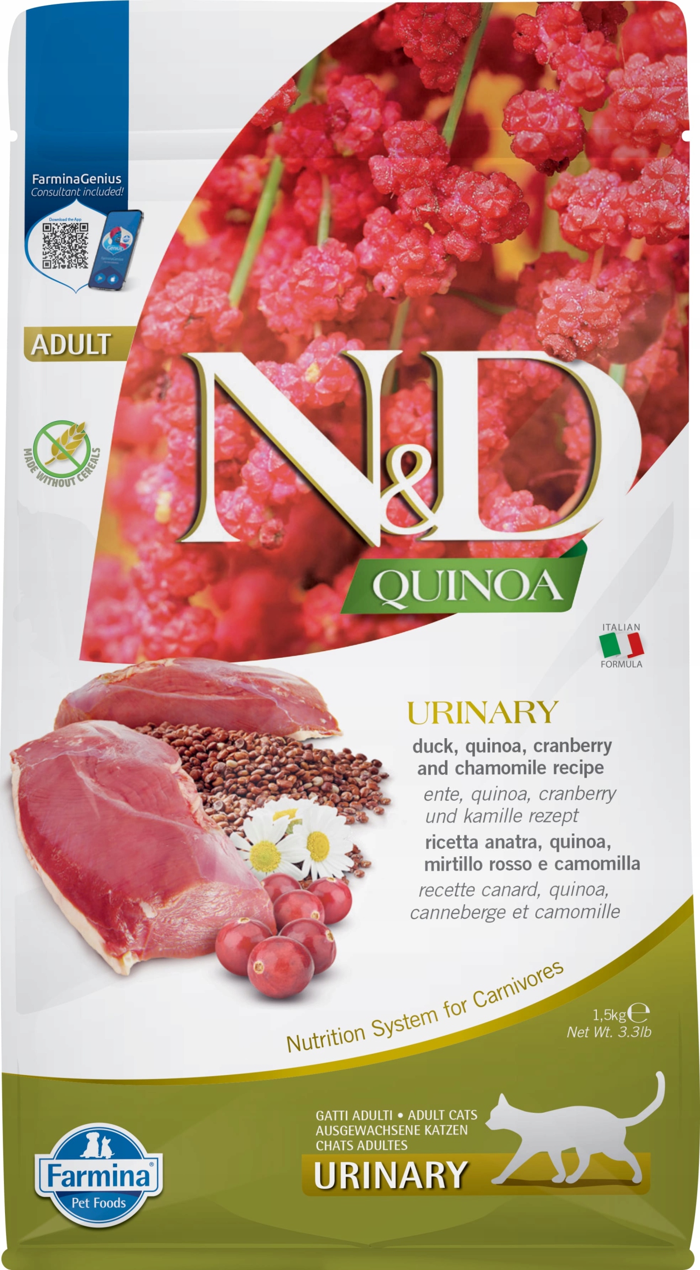 Farmina N&d Urinary Duck 1,5KG Quinoa