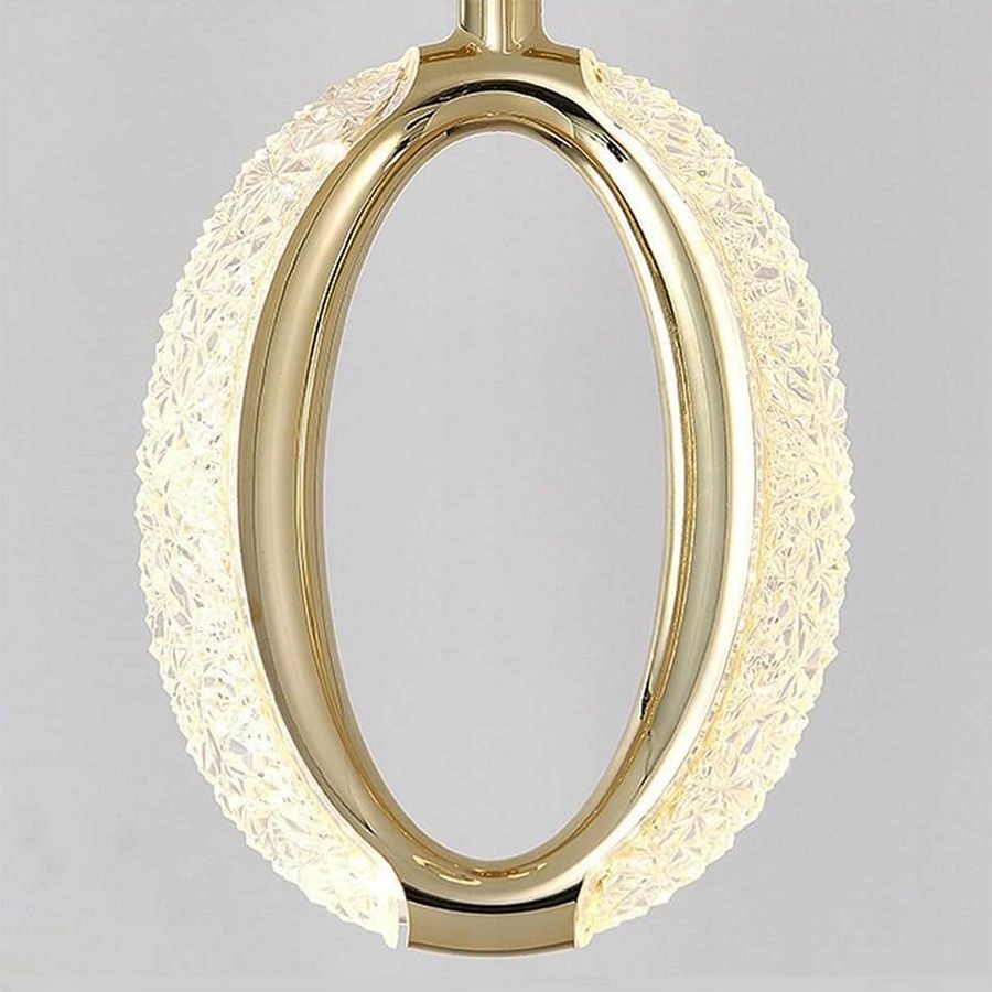 LAMPA SUFITOWA WISZĄCA RING ELEGANCKA KRYSZTAŁOWA ZŁOTO GLAMOUR TOOLIGHT Stan opakowania oryginalne