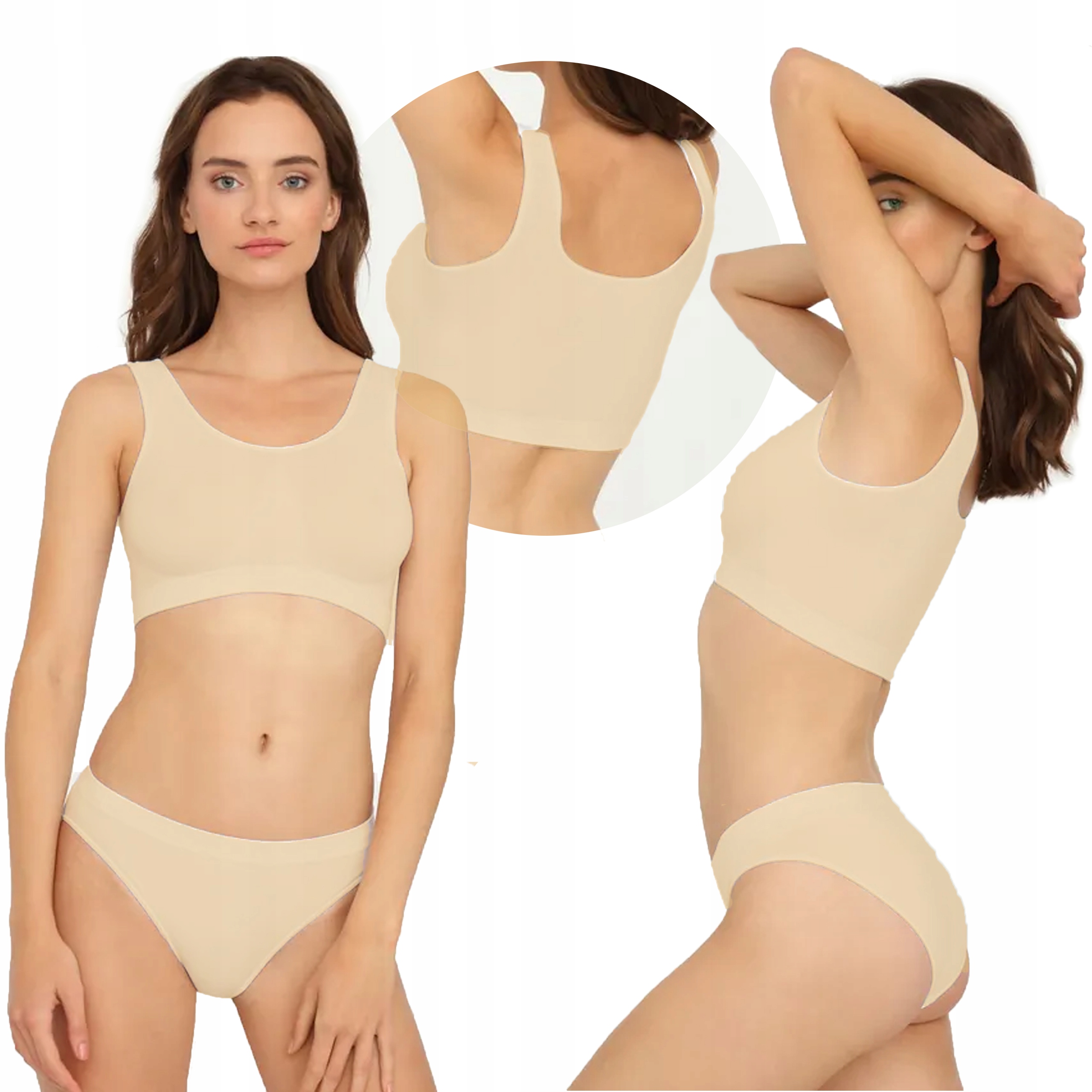 

Gatta Sport Top bezszwowy biustonosz, natural, S
