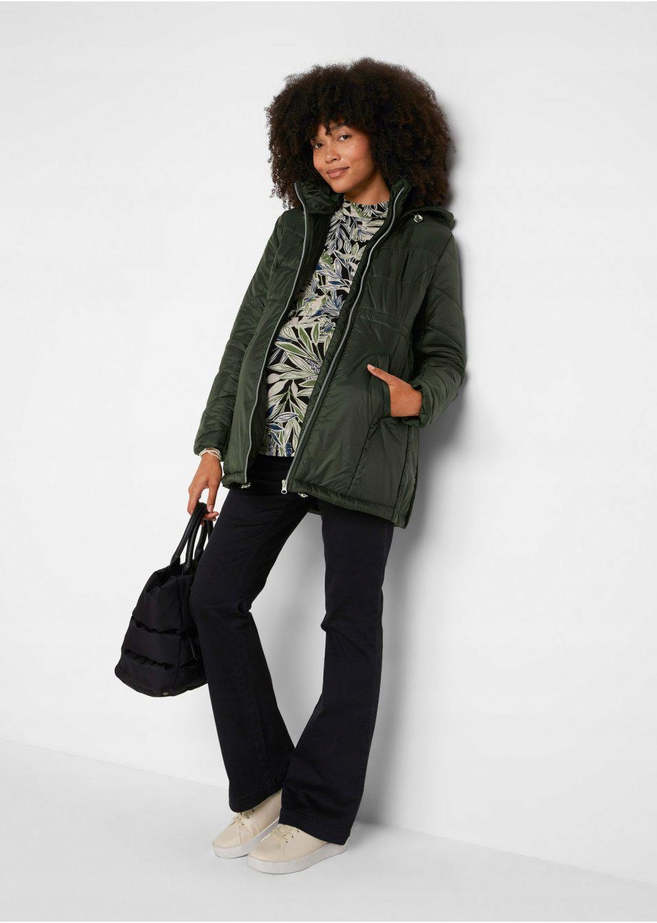 Bonprix KURTKA PIKOWANA Z KAPTUREM 36 Rozmiar 36