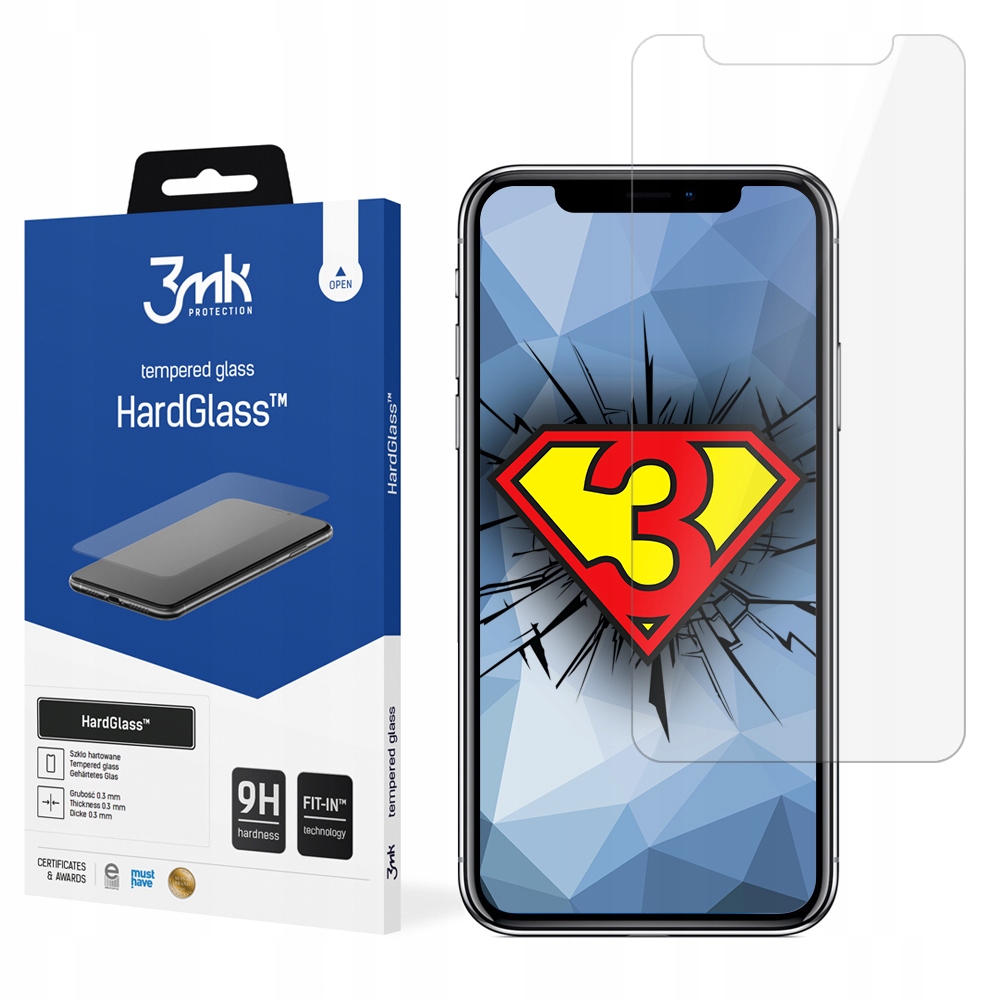 

Szkło hartowane ochronne do iPhone X 3mk HardGlass