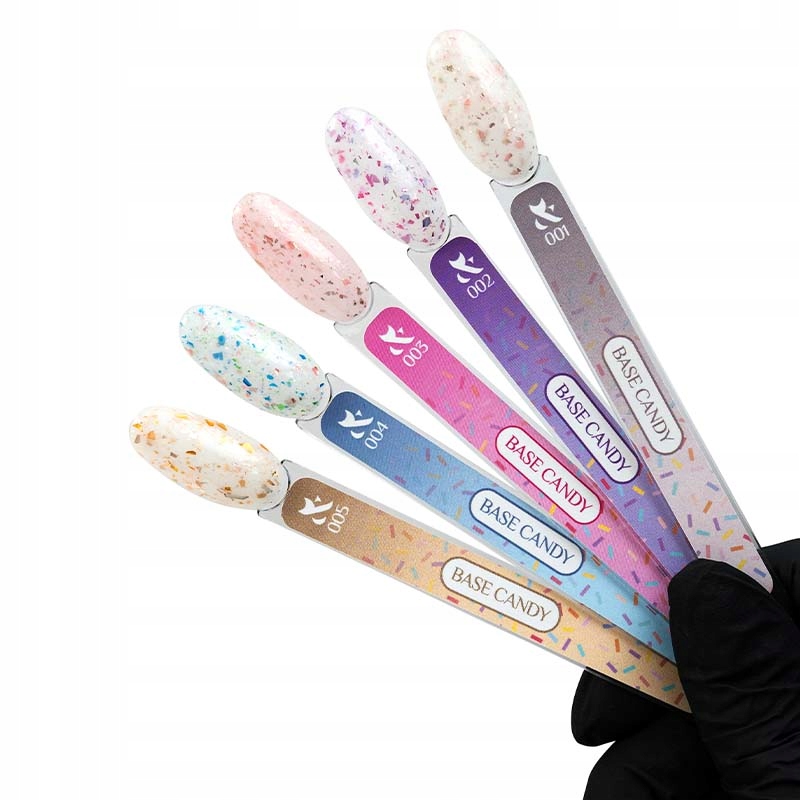 Baza Hybrydowa Do Paznokci Z Drobinkami FOX Candy Base 10ml 03 Różowa Stan opakowania oryginalne