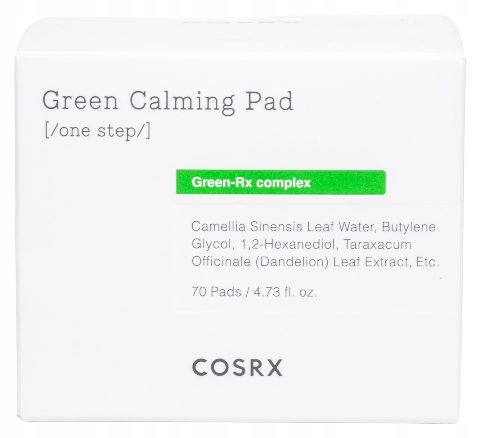 Cosrx One Step Green Pad Zklidňující tónovací vločky na obličej 70 ks