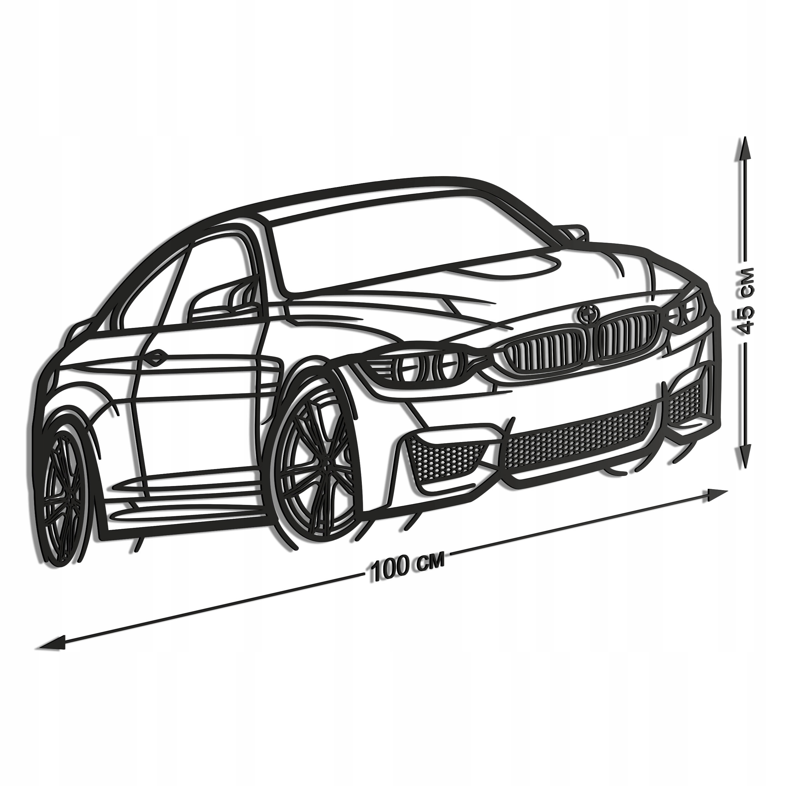 Dřevěný 3D obraz Bmw 4 line Nástěnná Dekorace Dárek