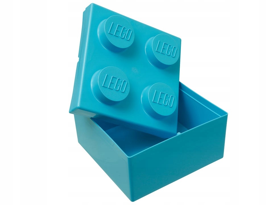 Lego 853382 Turkusowy Pojemnik W Kształcie Klocka Lego Z Wypustkami 2x2