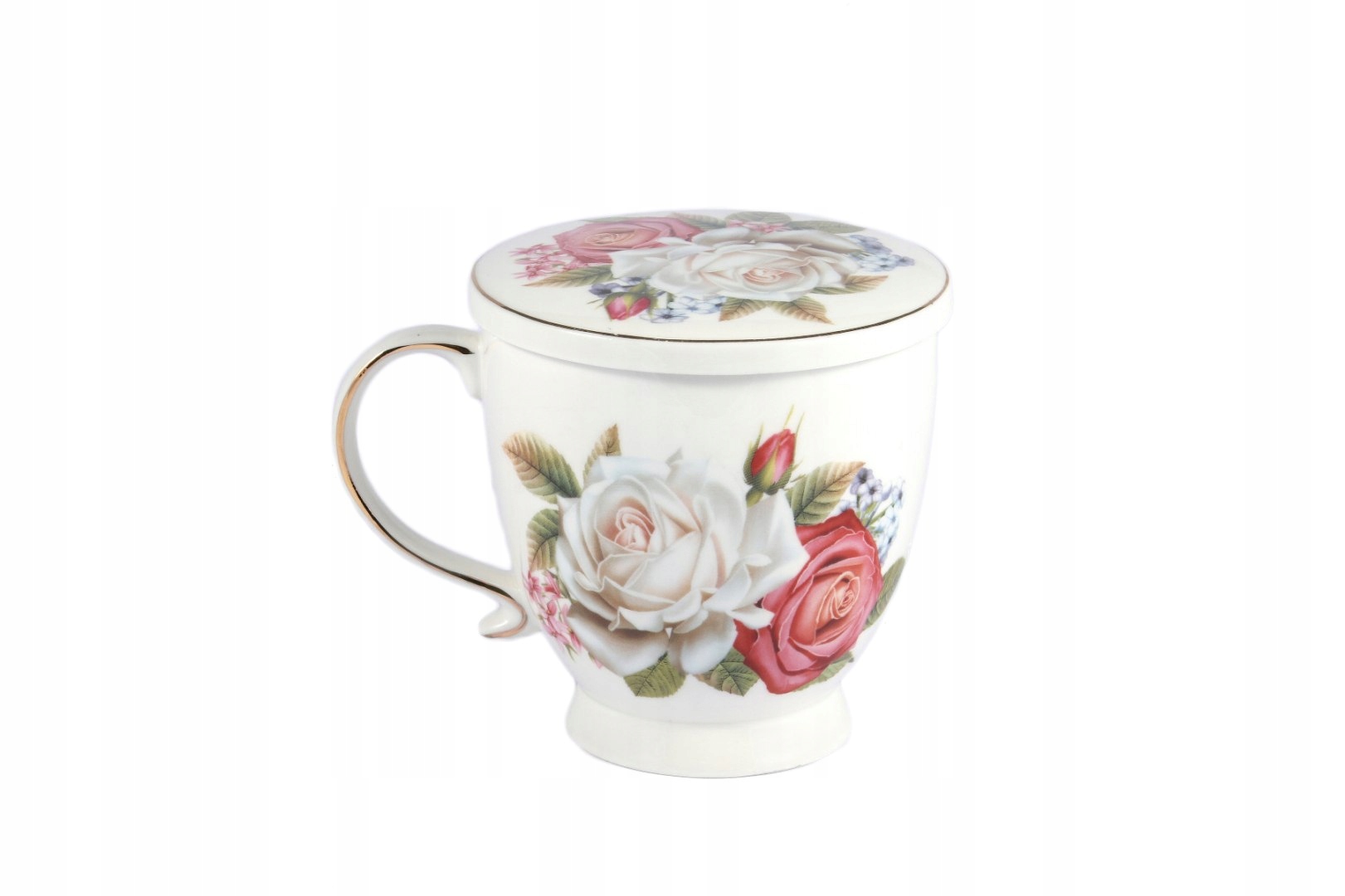 

Kubek Duży Porcelanowy W Róże Do Parzenia Herbaty