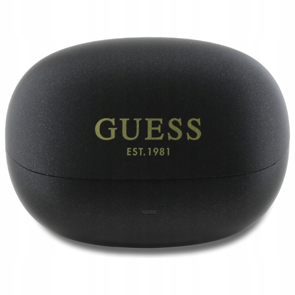 Guess Bluetooth sluchátka Tws dokovací stanice černá Capsule Printed Logo