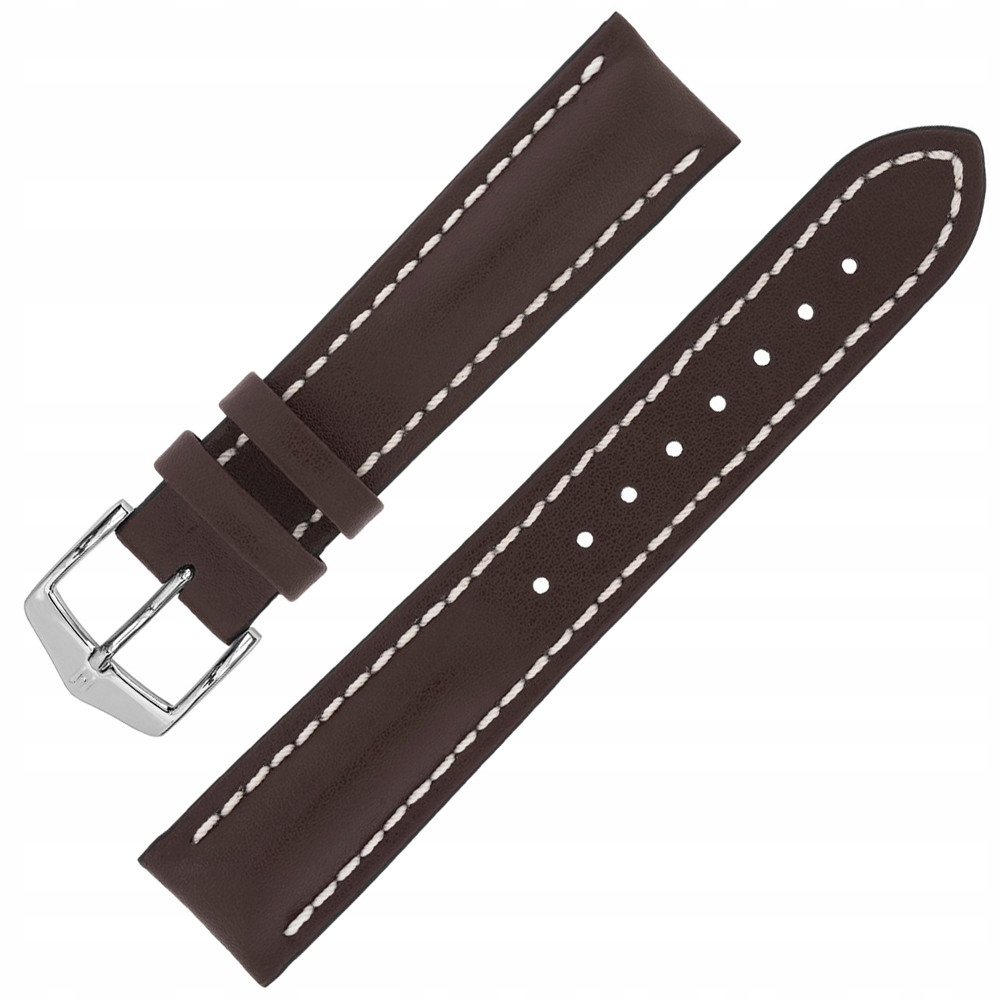 Pásek k hodinkám Hirsch 01475010-2-24 hnědý 24 mm