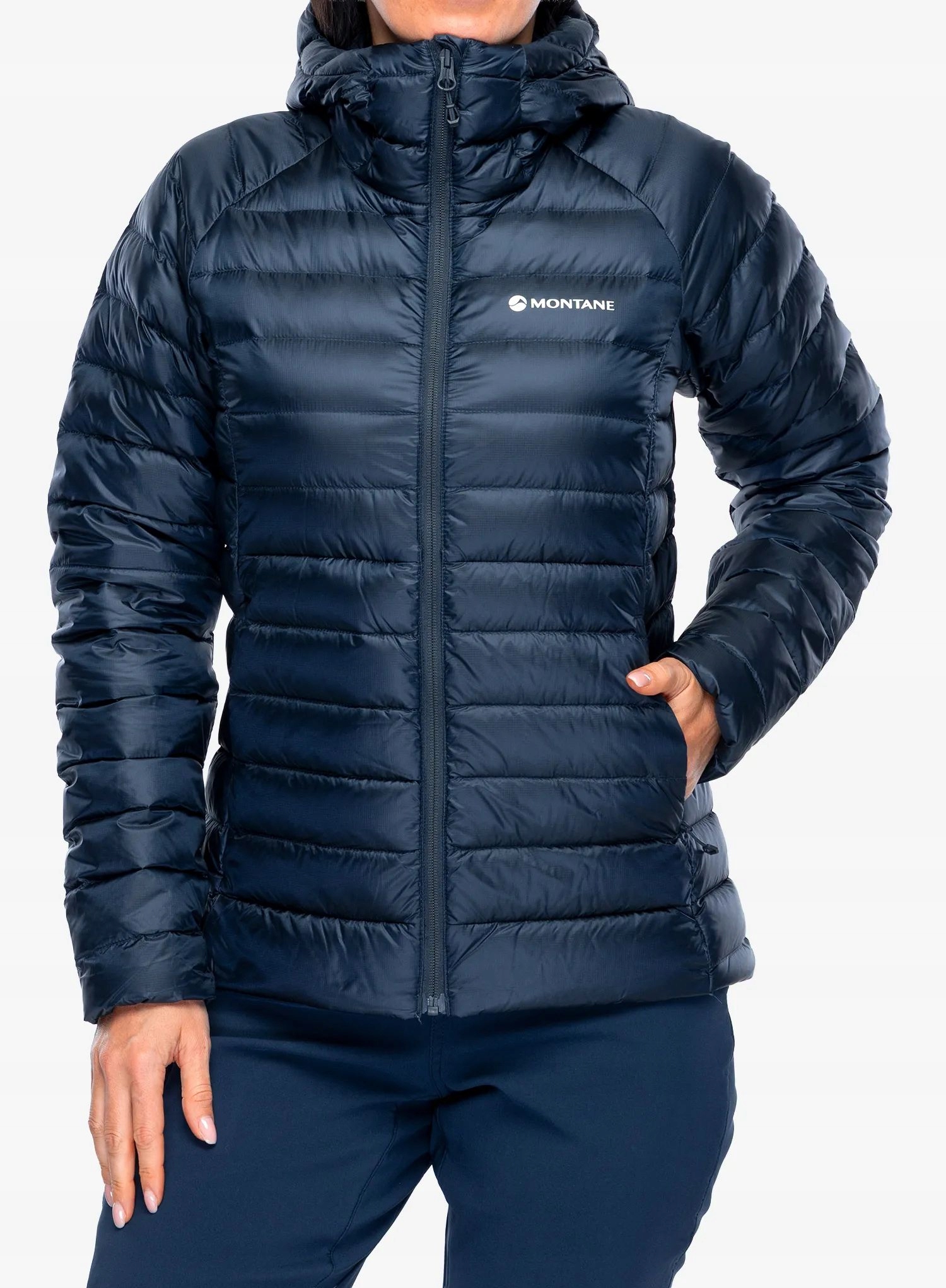 Dámská péřová bunda Montane Anti Freeze Hoodie eclipse blue/blue S