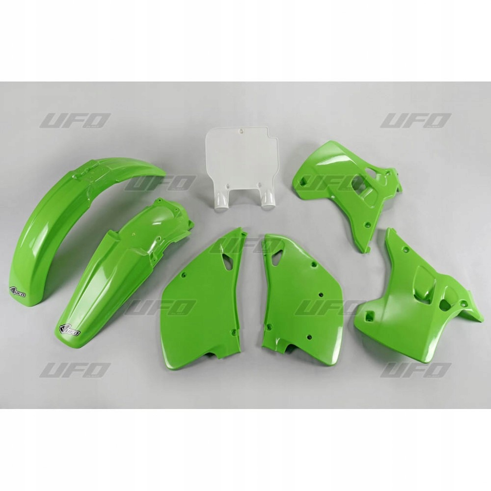 Ufo Sada Plastov Kawasaki Kx 125 250 '93 Farba Oem (zelená/biela)
