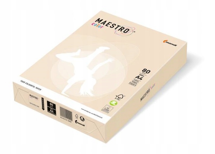 

Papier Do Drukarki Kremowy Ecru A4 80g/m2 500 ark.