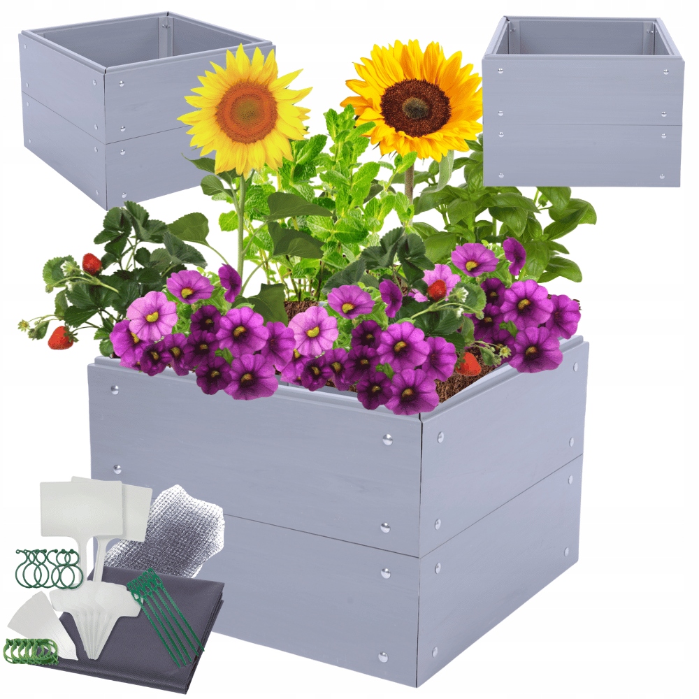 Vyvýšený záhon z zeleninová zahrada hmoty, box na zeleninu, Pvc, 40x50x50