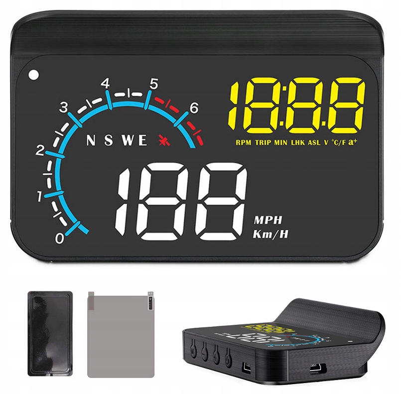 WYSWIETLACZ PROJEKTOR LED LCD HUD OBD2 GPS USB M12