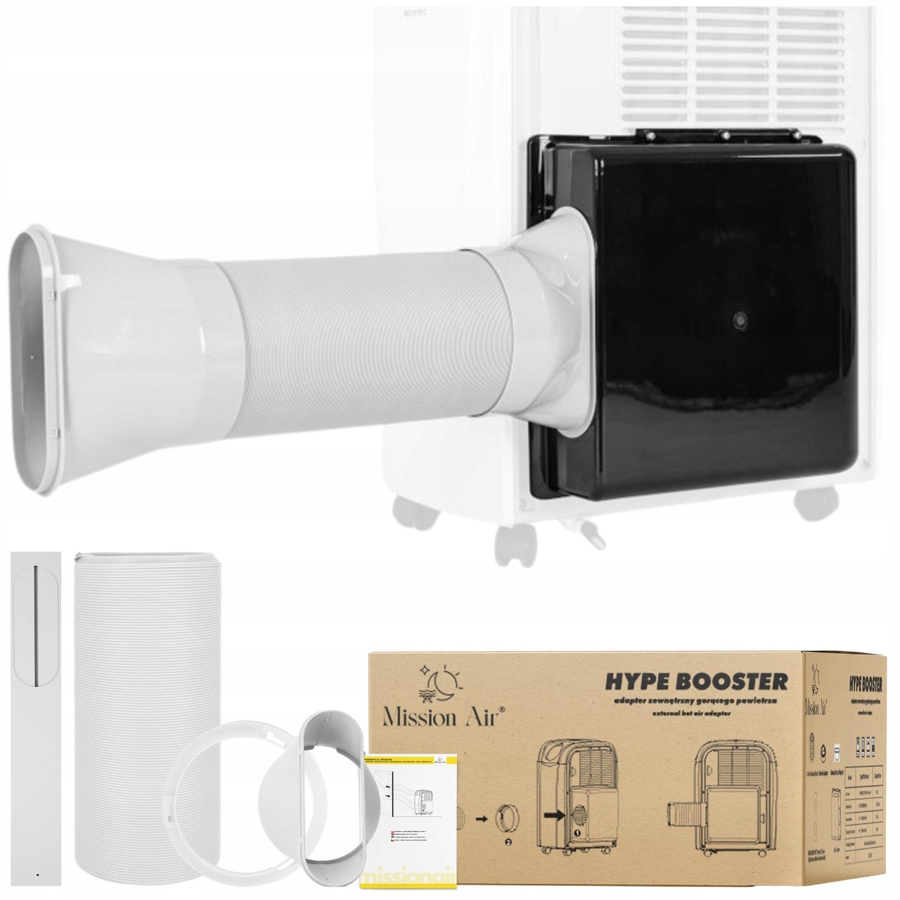 Booster adapter wlotowy obiegu gorącego powietrza Plenum klimatyzatora Hype