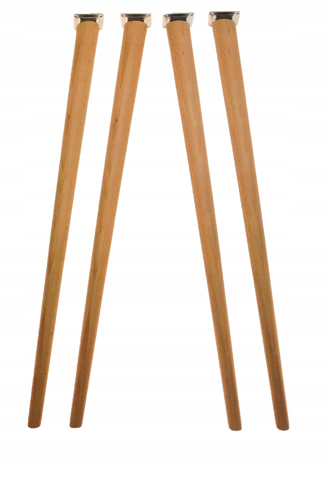 Drevené nohy na nábytok, šikmé, 72 cm, sada na upevnenie, surový buk