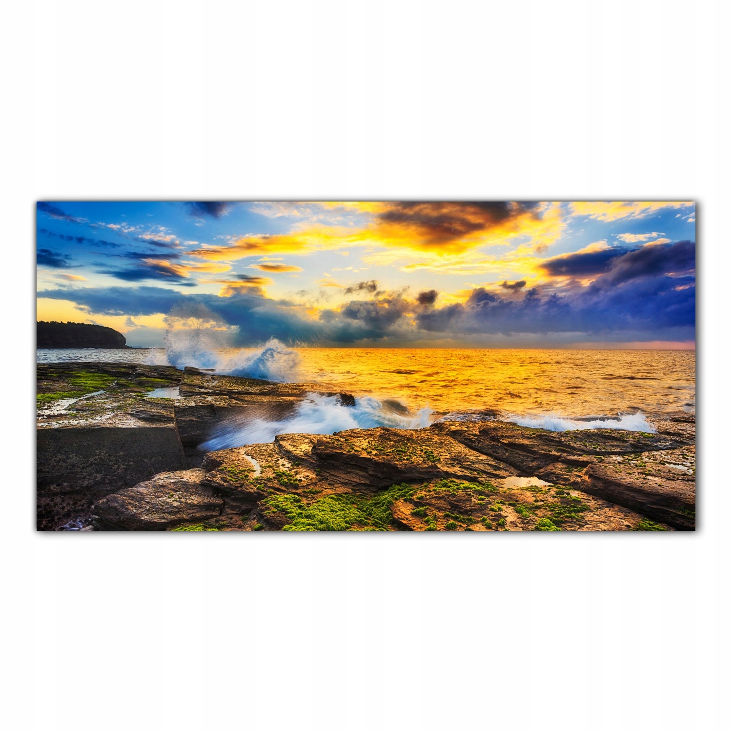 Ocean Východ slunce 140x70 Panely tvrzené sklo