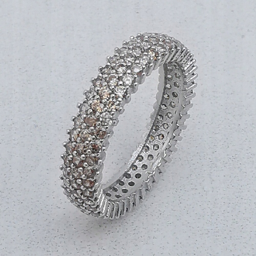 3-řadý stříbrný snubní prsten