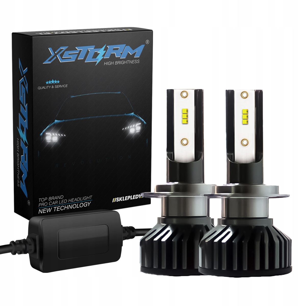 Żarówki Led H7 Xstorm F2 Mini CPS1860 20000LM Can 100W Mocne kpl.