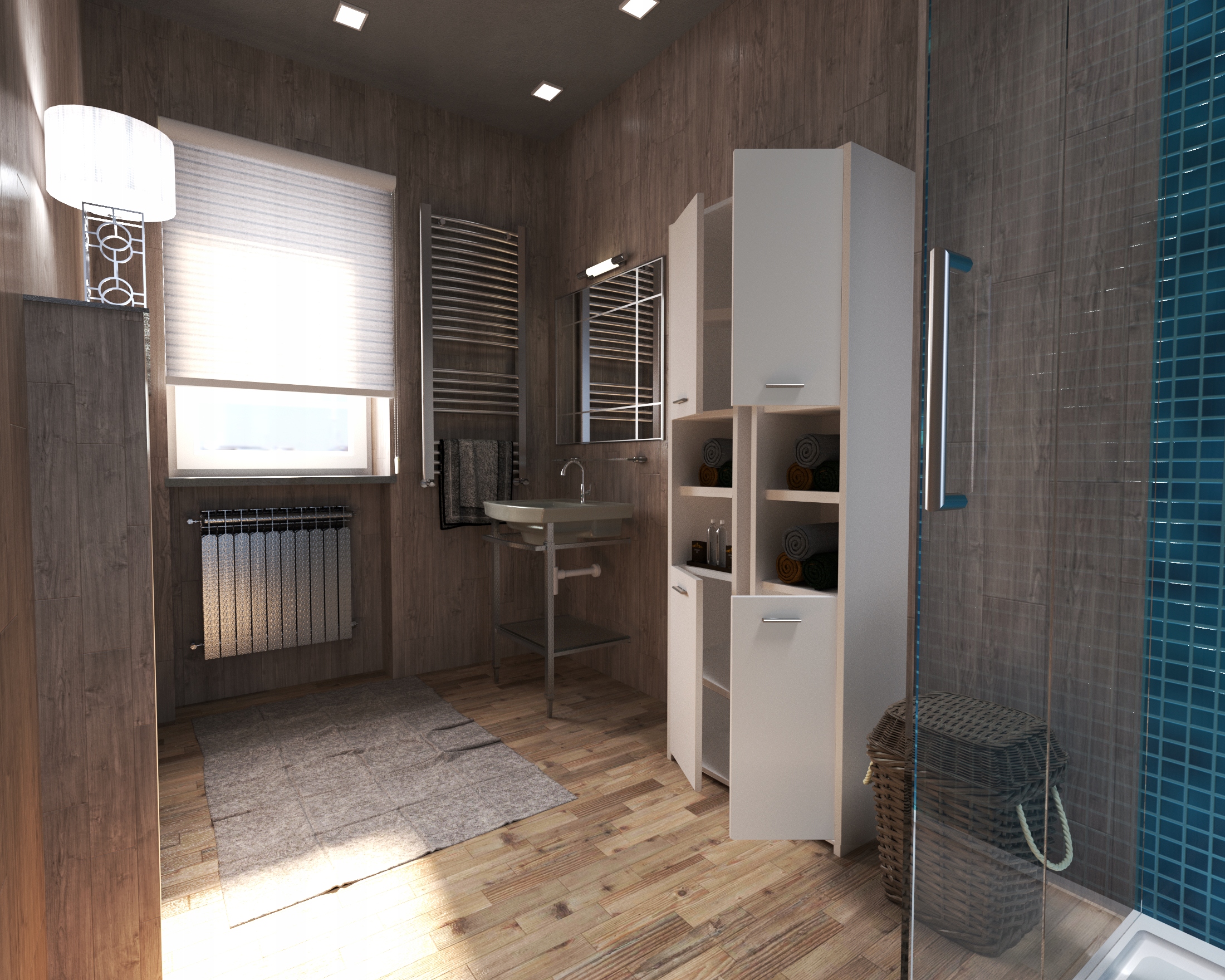 Słupek Łazienkowy Biały 30 CM Szafka Łazienkowa Stojąca Meble Do Łazienki Głębokość mebla 30 cm