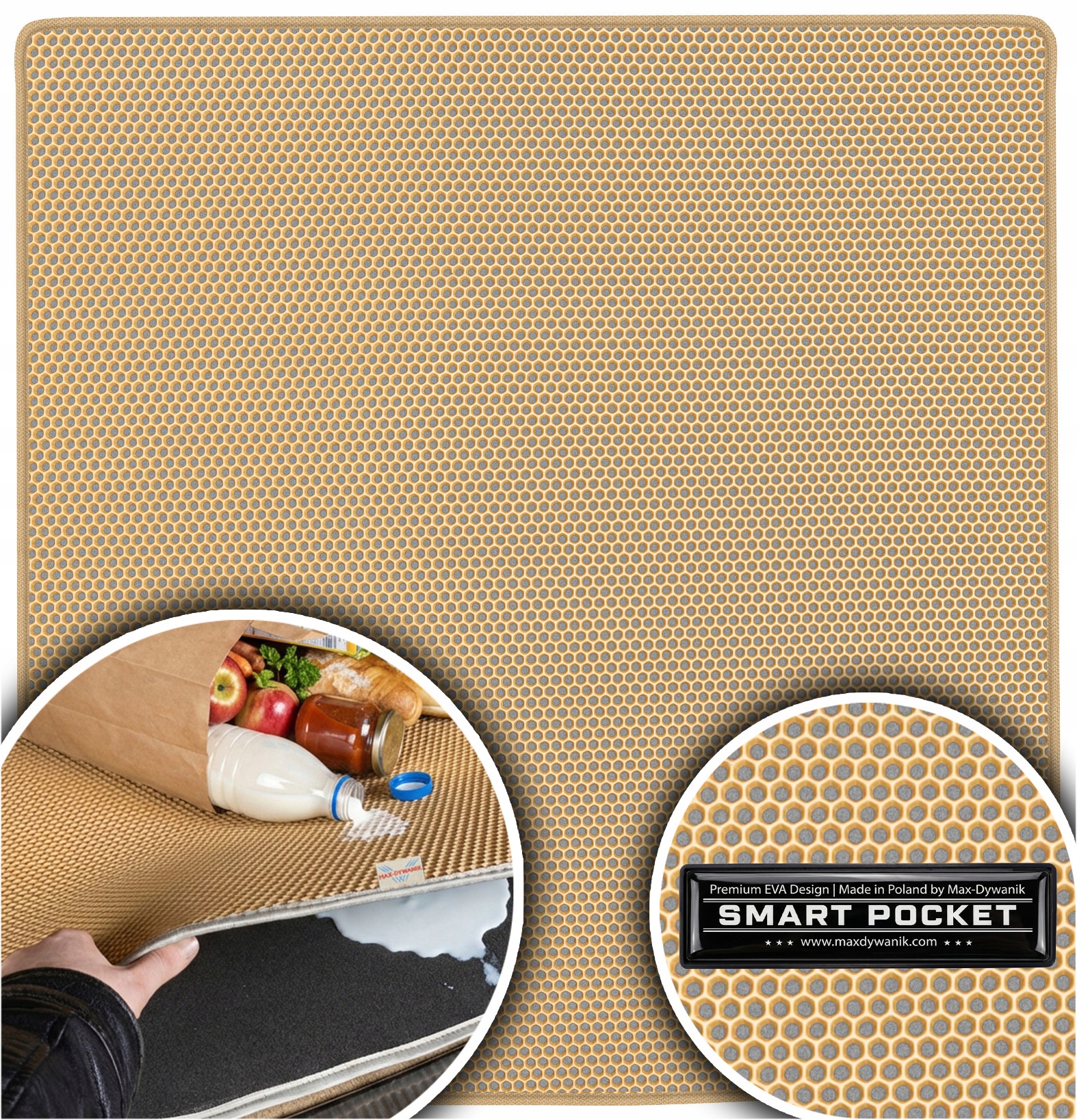 Vw Eos Cabrio 2006-2011 Vložka do kufru Eva Smart Pocket Béžová