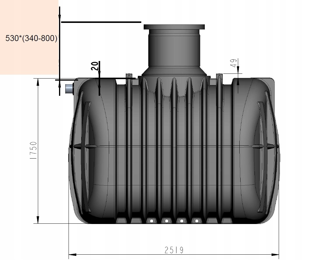 Zbiornik Na Deszczówkę 5000L WWTH 5000 JFC Na Wodę Marka inna